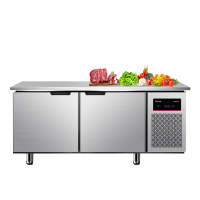 乐创电器(Lecon)商用冷藏工作台冰柜冷冻柜 保鲜柜操作台饭店冰箱 工程款 1200*800*800 双温款