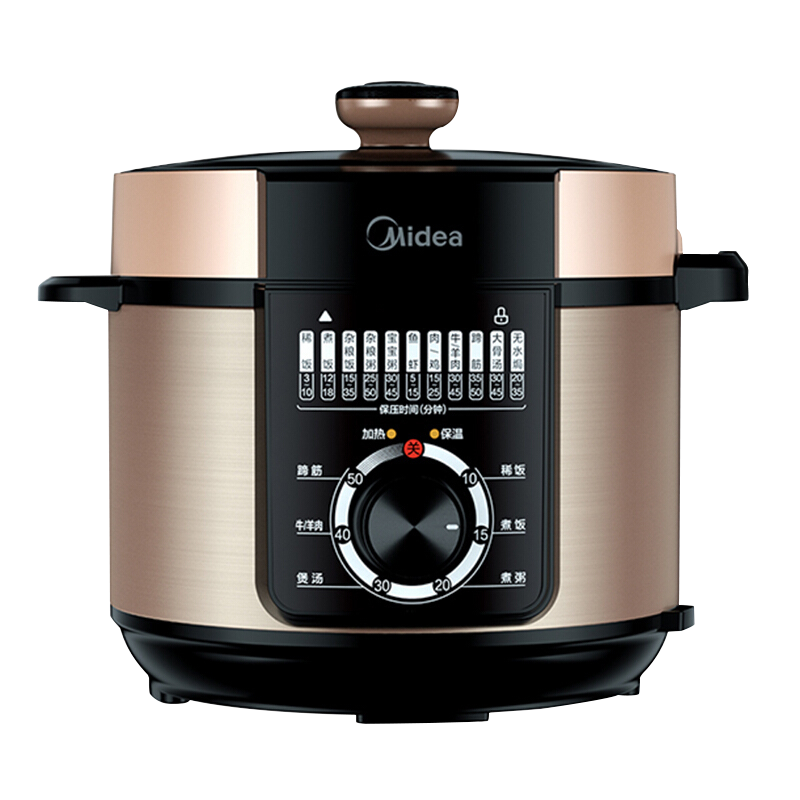 美的(Midea)电压力锅 一锅双胆 家用多功能煮饭煲汤炖肉机械式高压锅 6L大容量MY-YL60M138