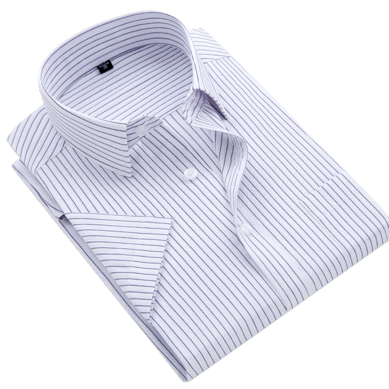 男士夏季短袖白衬衫短袖纯色商务休闲职业正装韩版衬衣黑色工装寸Wsng