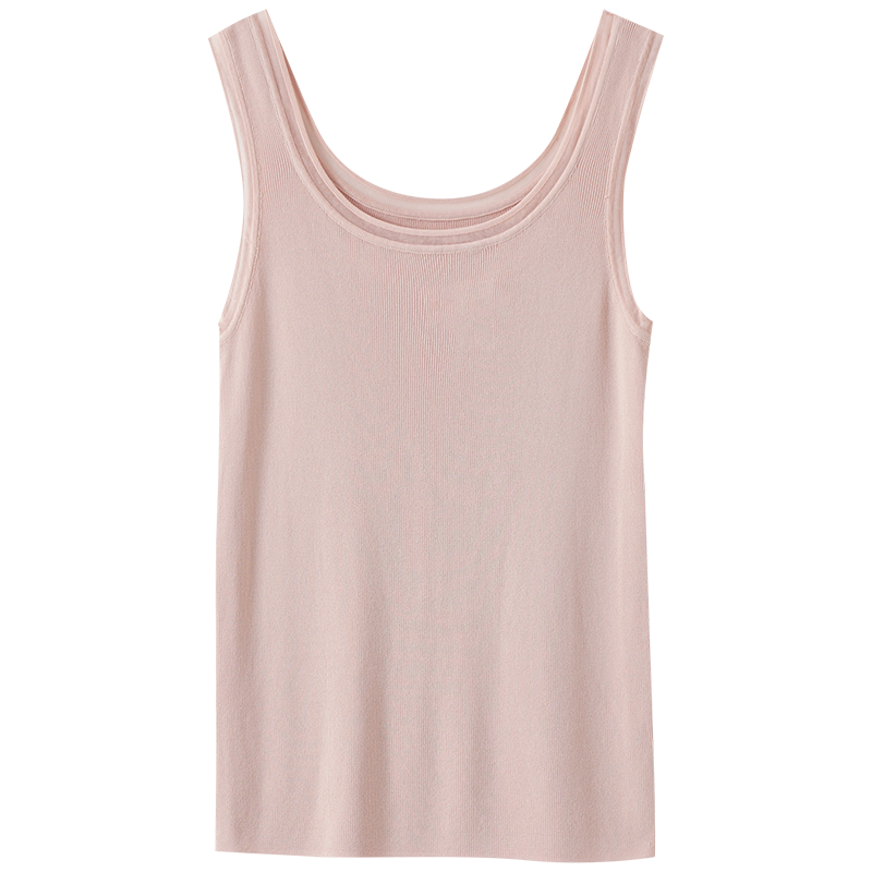 OUNIXUE欧昵雪 | [时尚U型领背心]夏季潮流百搭无袖打底衫修身基础款上衣女