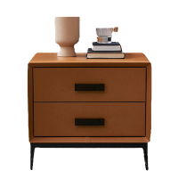 抖鹰 床头柜意式极简卧室收纳床边柜 北欧简约实木储物床头柜设计师款