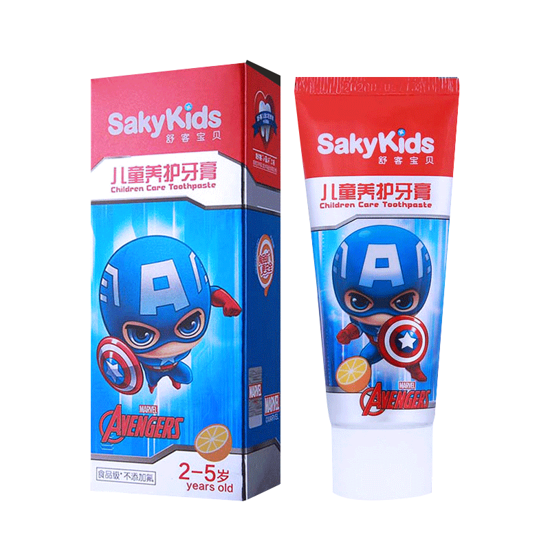 舒客宝贝(sakykids)舒客儿童护理养护牙膏(鲜橙味)2-5岁儿童60克健齿养护颜色随机