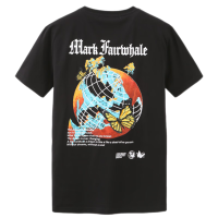 马克华菲短袖T恤男士2022夏季新款潮创意地球印花时尚潮流纯棉
