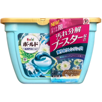 日本原装进口宝洁洗衣球碧浪3D凝珠球PG洗衣液 蓝色-百合花香