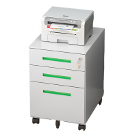 洛港 活动柜桌下三抽柜矮柜铁皮办公文件柜档案柜资料柜带锁小柜子