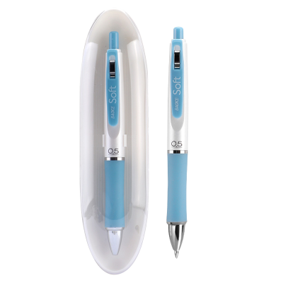 宝克(baoke) PC3968 按压中性笔 0.5mm 玫瑰粉/北暮蓝/森溪绿/卵石灰/卡其黄 单支装(黑色)