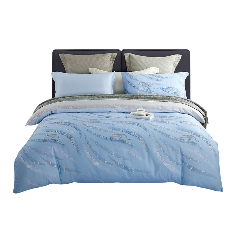 博洋生活 飞跃时光四件套 舒适纯棉 LZ1221132404 淡蓝色 单套价