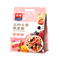[水果燕麦]西麦多种水果燕麦脆450g*2袋装懒人速食早餐即食代餐坚果干吃燕麦零食