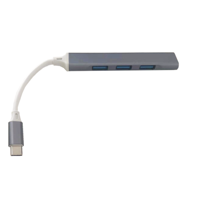 LAH TO 互转连接线 Type-c扩展坞 集线器 扩展 USB3.0适用微软macbook苹果 灰色