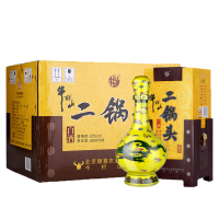 牛栏山二锅头黄瓷瓶经典黄龙52度清香型500ml*1单瓶装光瓶品鉴装(无外盒) 高度纯粮口粮酒
