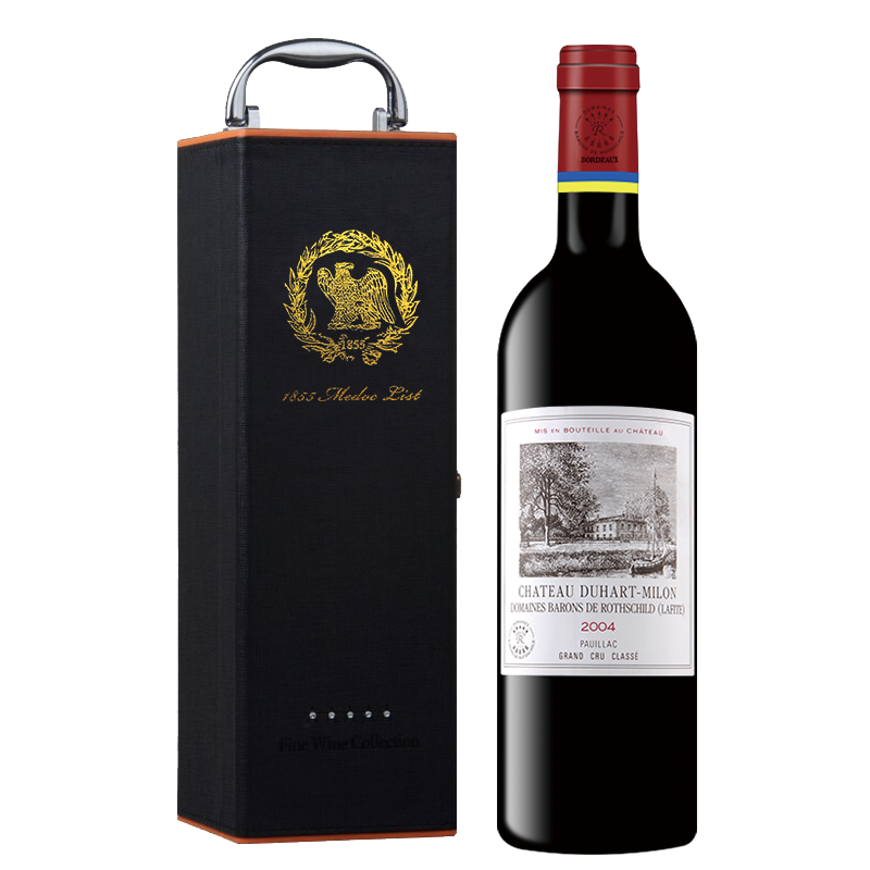 1855列级名庄四级庄 拉菲酒庄杜赫美伦/都夏美隆/杜哈米隆干红葡萄酒 单支礼盒2004年 750ml 正牌RP:91
