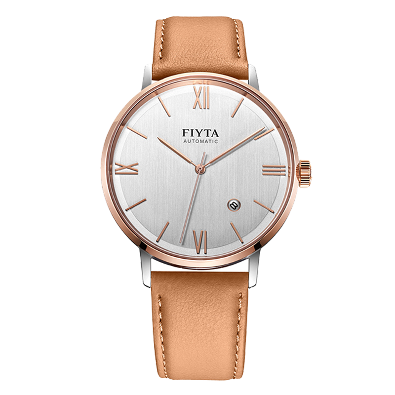 飞亚达(FIYTA)经典系列男士机械表 简约百搭手表男复古单历男士手表DGA802056.MWK