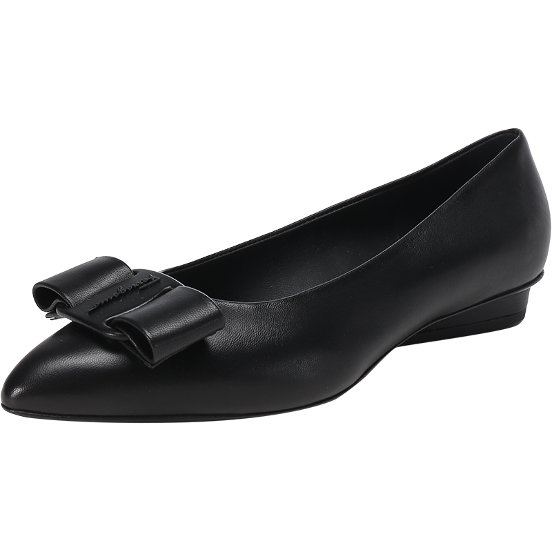 菲拉格慕 Salvatore Ferragamo 女士 VIVA系列羊皮革蝴蝶结芭蕾舞平底鞋单鞋0730595