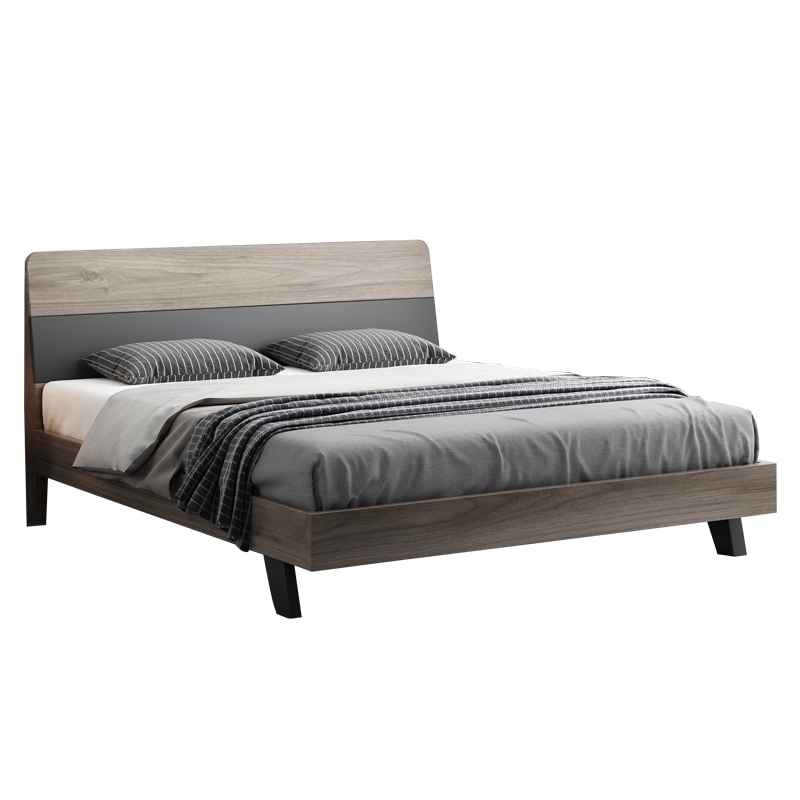 梵宜 现代简约风格北欧1.5米单人1.8m经济型家用卧室出租房板式双人床C086