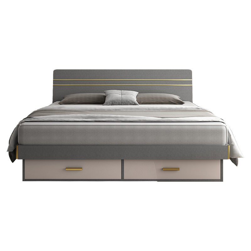 梵宜 布艺床1.5米科技布床双人床1.8米现代简约网红床ins卧室床婚床软包床C011