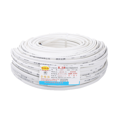 傻实在 电线 国标软铜护套线 100米 白色 RVV 2*6 盘