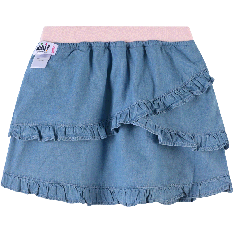 [8折价:28.8元]铅笔俱乐部童装女童蛋糕裙夏装新款儿童荷叶边裙宝宝半身裙