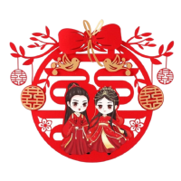 结婚庆用品大全网红喜字门贴大门床头无纺布贴纸装饰婚房场景布置HL卡纸喜(蝴蝶结喜) 单个装