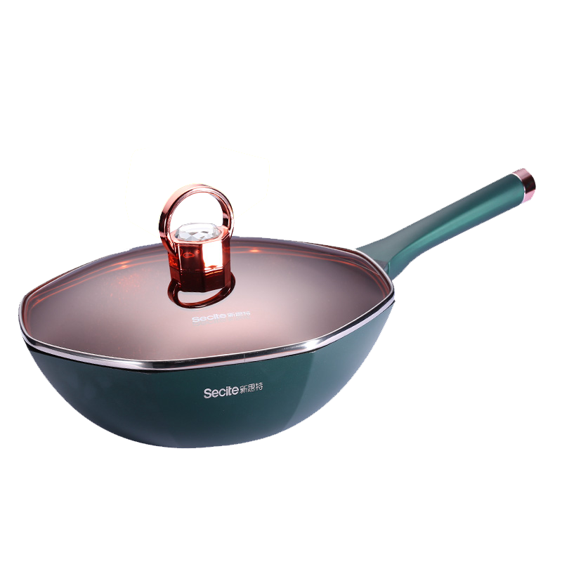 新思特麦饭石不粘锅炒菜锅家用网红八角锅平底锅燃气灶电磁炉专用XST-3006A