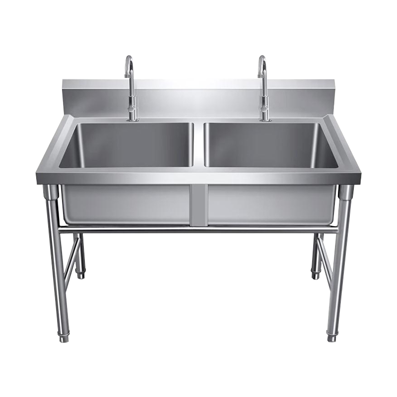 意黛斯 商用不锈钢水槽 双星水池 洗碗池洗菜池1200*700*800+150 YDS-32XSC127 304材质