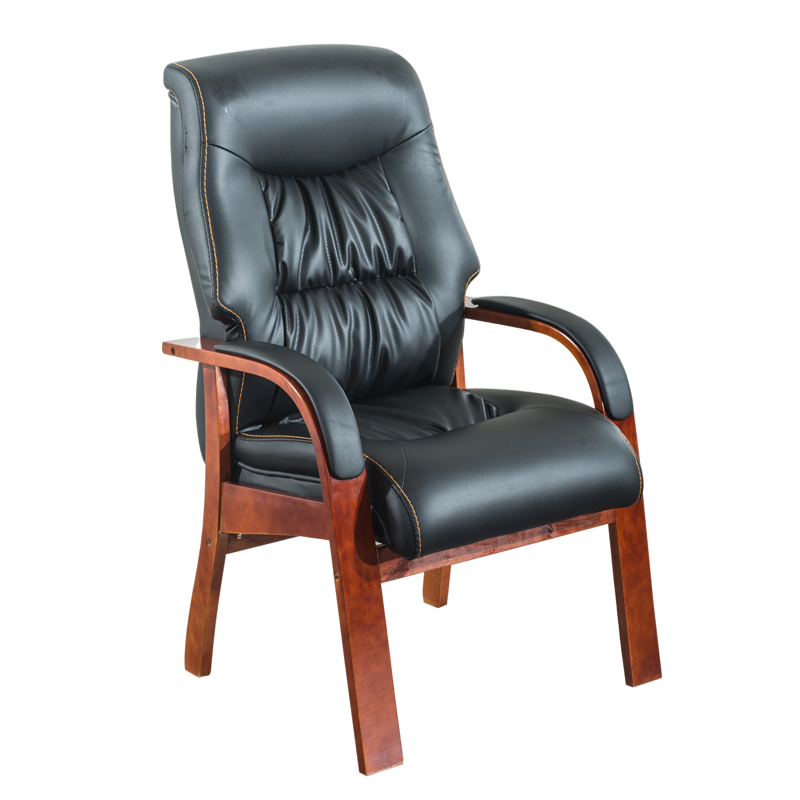 洛港 办公椅休闲扶手椅将军椅会议椅实木油漆电脑椅办公室老板椅领导座椅