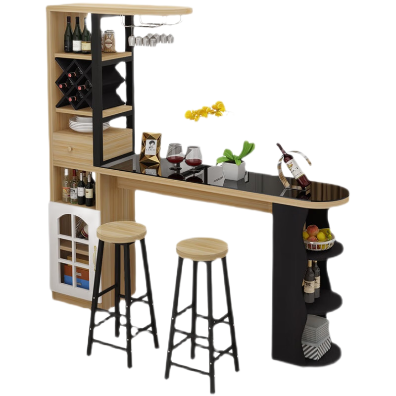 吧台桌家用客厅靠墙隔断玄关酒柜简约现代客厅转角餐厅柜子阳台小户型高脚吧桌小吧台