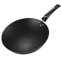 美厨 精铁炒锅铁锅不易锈32CM 燃气炉专用 圆底32cm MCC-142 燃气炉专用
