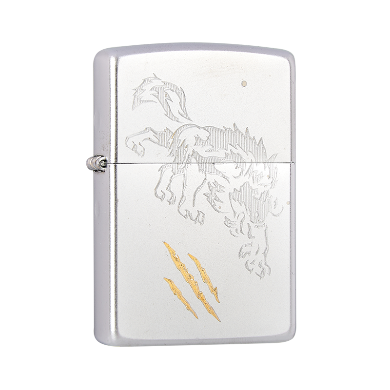 [苏宁自营]Zippo美国进口打火机狼之传说个性创意狼爪磨砂防风煤油火机之宝