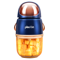 美国浦利顿(PLODON)辅食机婴儿辅食机宝宝迷你绞肉机果泥电动家用多功能料理机搅拌机切碎机神器便携HDD-809深蓝双