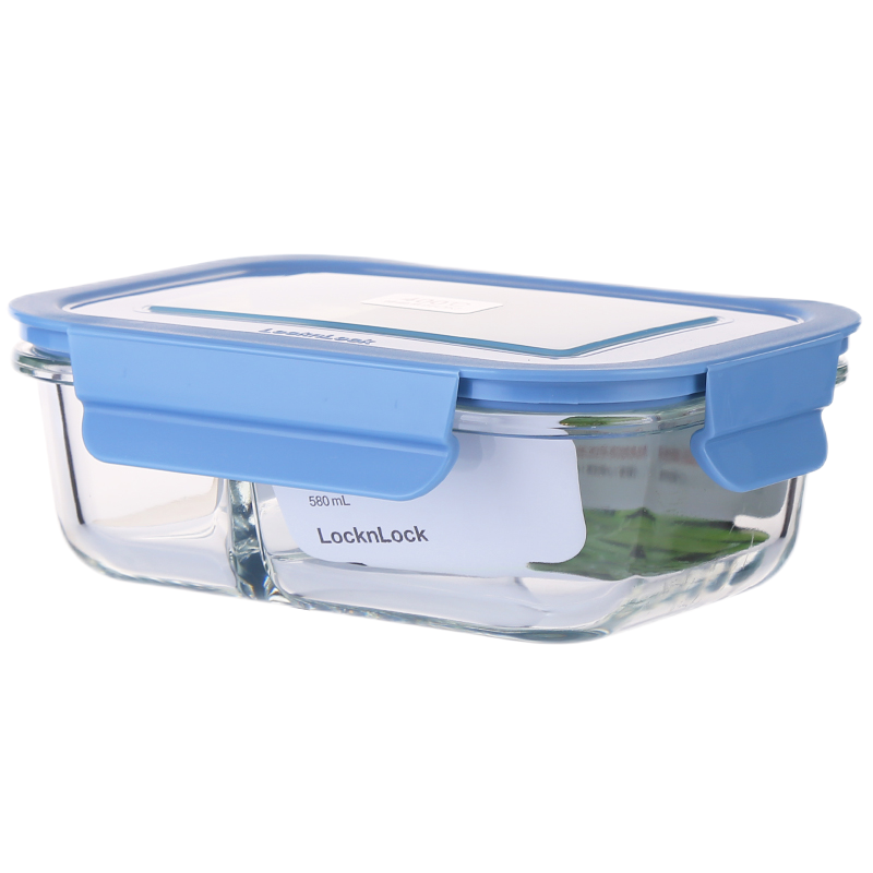 乐扣乐扣保鲜盒微波炉加热饭盒专用碗分隔玻璃密封盒上班族便当盒