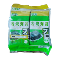 苔之乐即食岩烧海苔片原味袋装2g*8包独立袋装办公室休闲零食即食烤紫菜片儿童孕妇