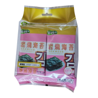 苔之乐即食岩烧海苔片烧烤味2g*8包独立袋装办公室休闲零食即食烤紫菜片儿童孕妇