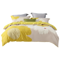 水星家纺全棉印花四件套纯棉套件单双人学生宿舍床单被套床上用品