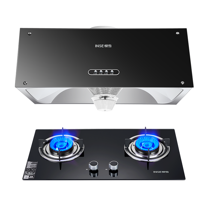 樱雪(INSE) 大吸力抽油烟机 燃气灶4.5KW猛火力 中式抽油烟机灶具套装 烟灶套装B2025+Q2020(天然气)