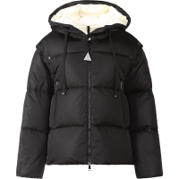 盟可睐/蒙口 MONCLER 女士聚酰胺宽松版Asaret鹅绒连帽羽绒服外套/马甲1A00008 54155