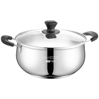 美厨(maxcook)汤锅 304不锈钢汤锅汤煲22/24cm 加厚复合底 燃气炉电磁炉通用