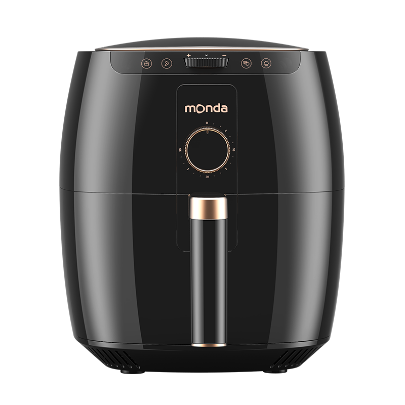 monda空气炸锅家用新款6.5L大容量无油多功能全自动电薯条机 黑色