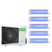 GCHV 多联机中央空调一拖五冷暖 大6匹变频 1级能效 GCHV-VH160R1-F01 100-140㎡