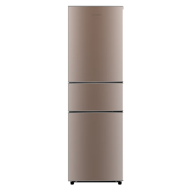 创维(SKYWORTH) 212升 典雅棕 高效无霜风道系统 三门三温区 名牌压缩机 家用冰箱