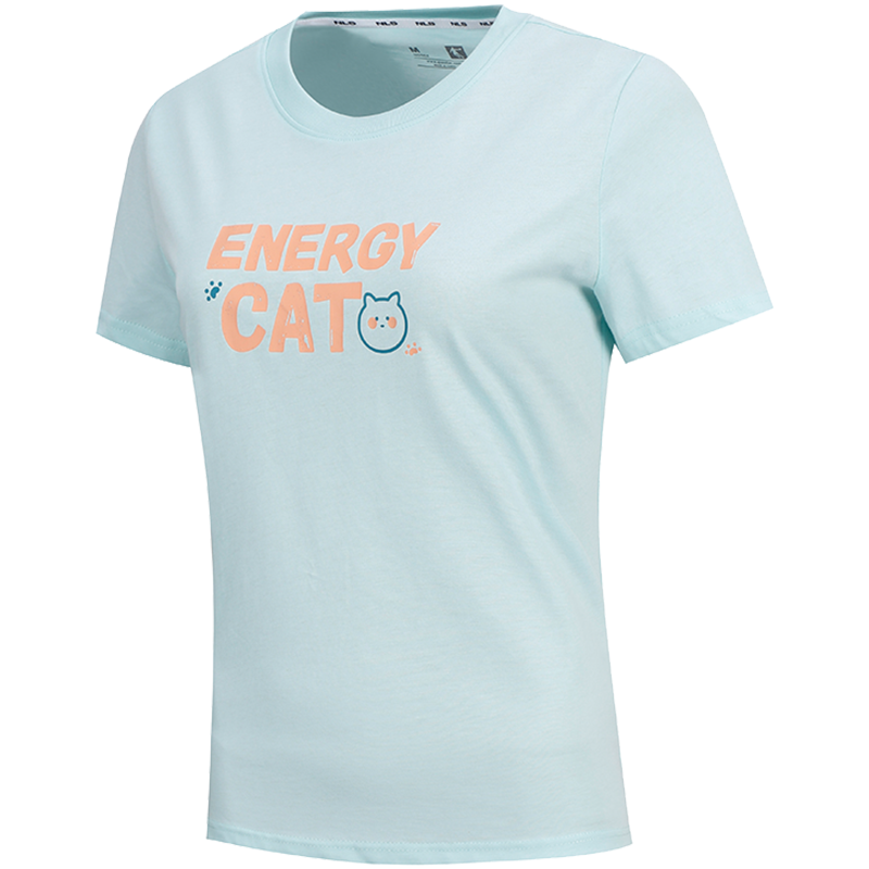 乔丹短袖T恤女新款宽松印花透气运动服休闲半袖女士上衣运动T恤