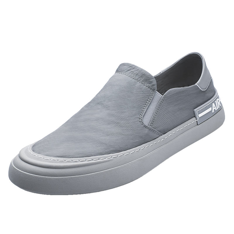 [线下专柜同款]卡帝乐鳄鱼(CARTELO)冰丝布一脚蹬男鞋子休闲鞋男士潮流板鞋百搭懒人鞋男鞋