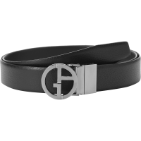 阿玛尼 GIORGIO ARMANI 男士牛皮革/牛剖层移膜革/聚氨酯可裁剪板扣式双面皮带腰带Y2S453 YSR3X