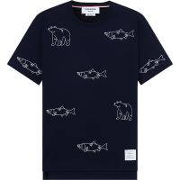 汤姆·布朗 THOM BROWNE 男士棉质圆领短袖T恤MJS160E 10030