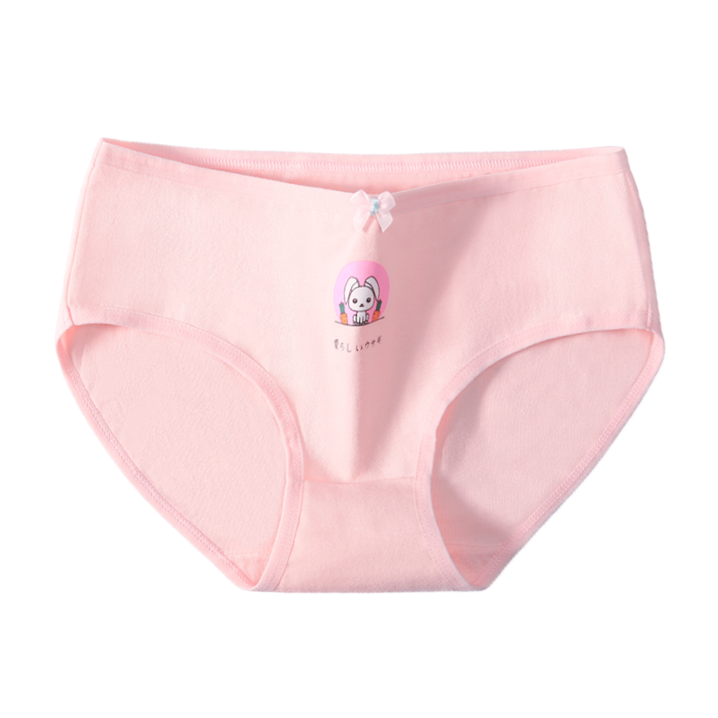 女士内裤女情调纯棉中腰全棉裆抗菌日系少女士学生可爱短裤头大码