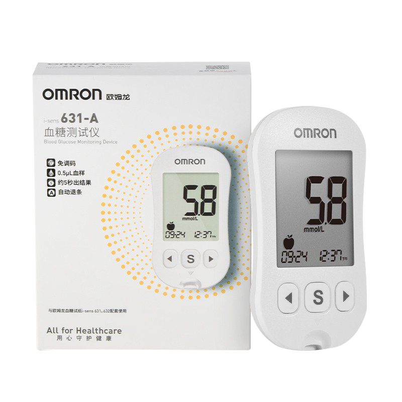 欧姆龙血糖测试仪家用 精准血糖仪试纸糖尿病测血糖的仪器631-A采血