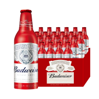 百威(Budweiser)啤酒玲珑红铝瓶355ml*24瓶整箱装