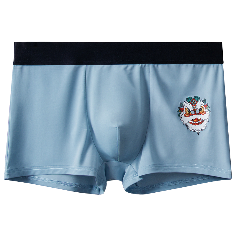 青少年内裤男士冰丝纯棉裆四角裤卡通个性