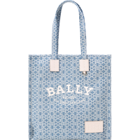 巴利 BALLY 奢侈品 女士织物B-Chain手提单肩包托特包购物袋CRYSTALIA DMN