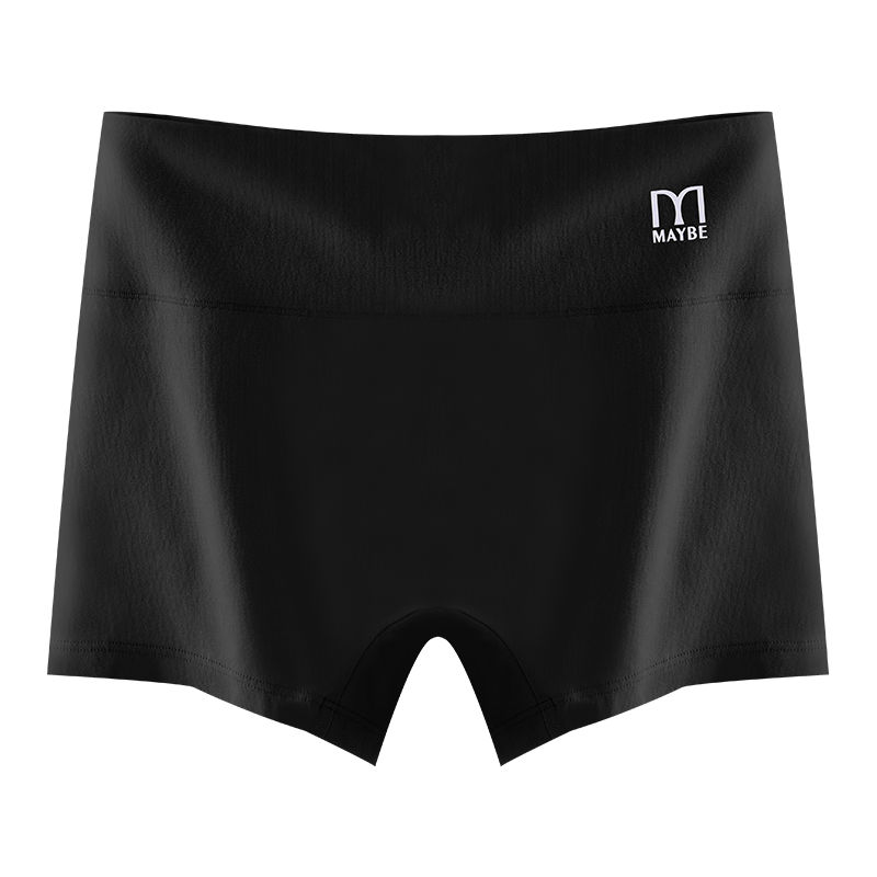 纯棉平角内裤女士高腰收腹提臀防走光不夹臀四角安全裤