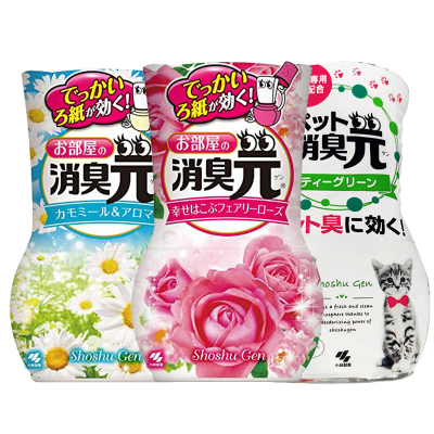 小林制药 消臭元卫生间去味客厅有香味空气清新剂3瓶组合装